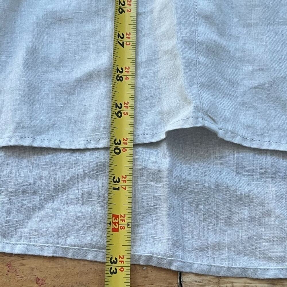 Saint Tropez West Popover Shirt Women's Size M Beige 100% Linen Top - Picture 5 of 11